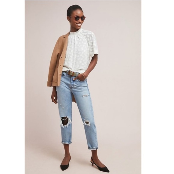 NWT Anthropologie Chatelet Blouse in Ivory - Picture 2 of 2